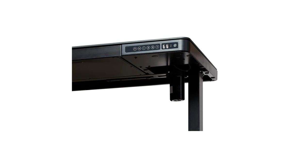 Contini höhenverstellbarer Bürotisch 1.2 × 0.6 m, Glas