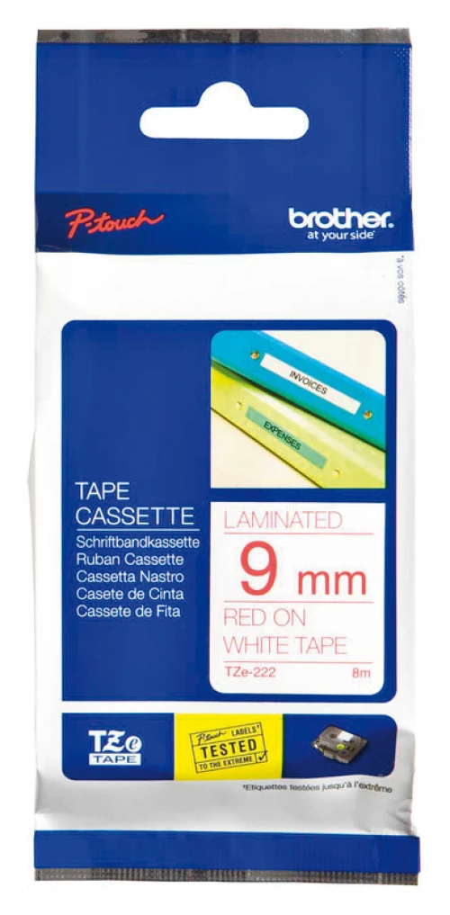 BROTHER P-TOUCH® TZe-222 Schriftband, 9 mm x 8 m