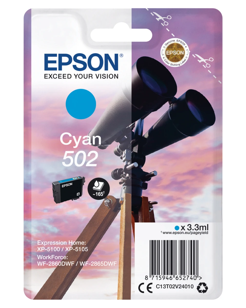 EPSON Tintenpatrone 502 cyan
