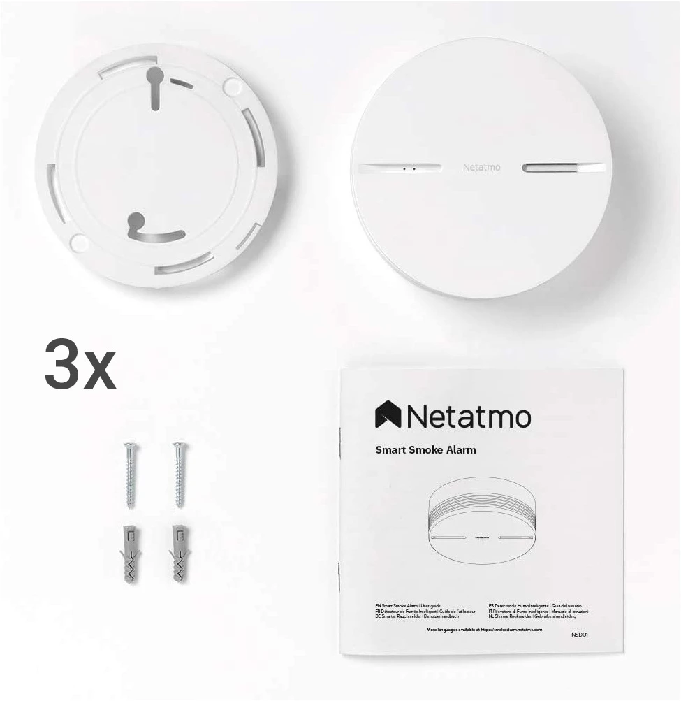 Netatmo 3x Smarter Rauchmelder