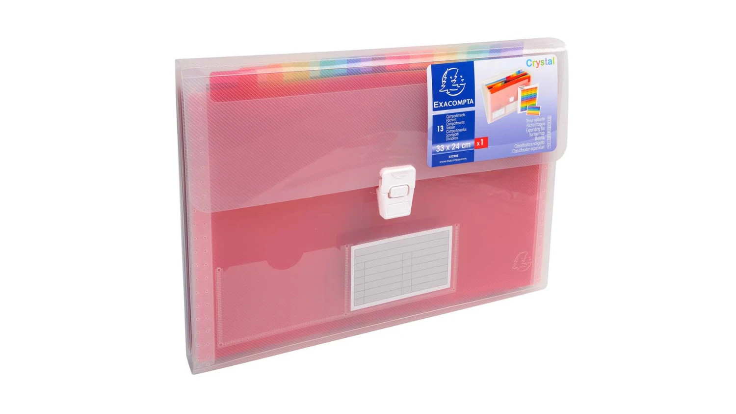 EXACOMPTA porte documents Crystal 13 compartiments