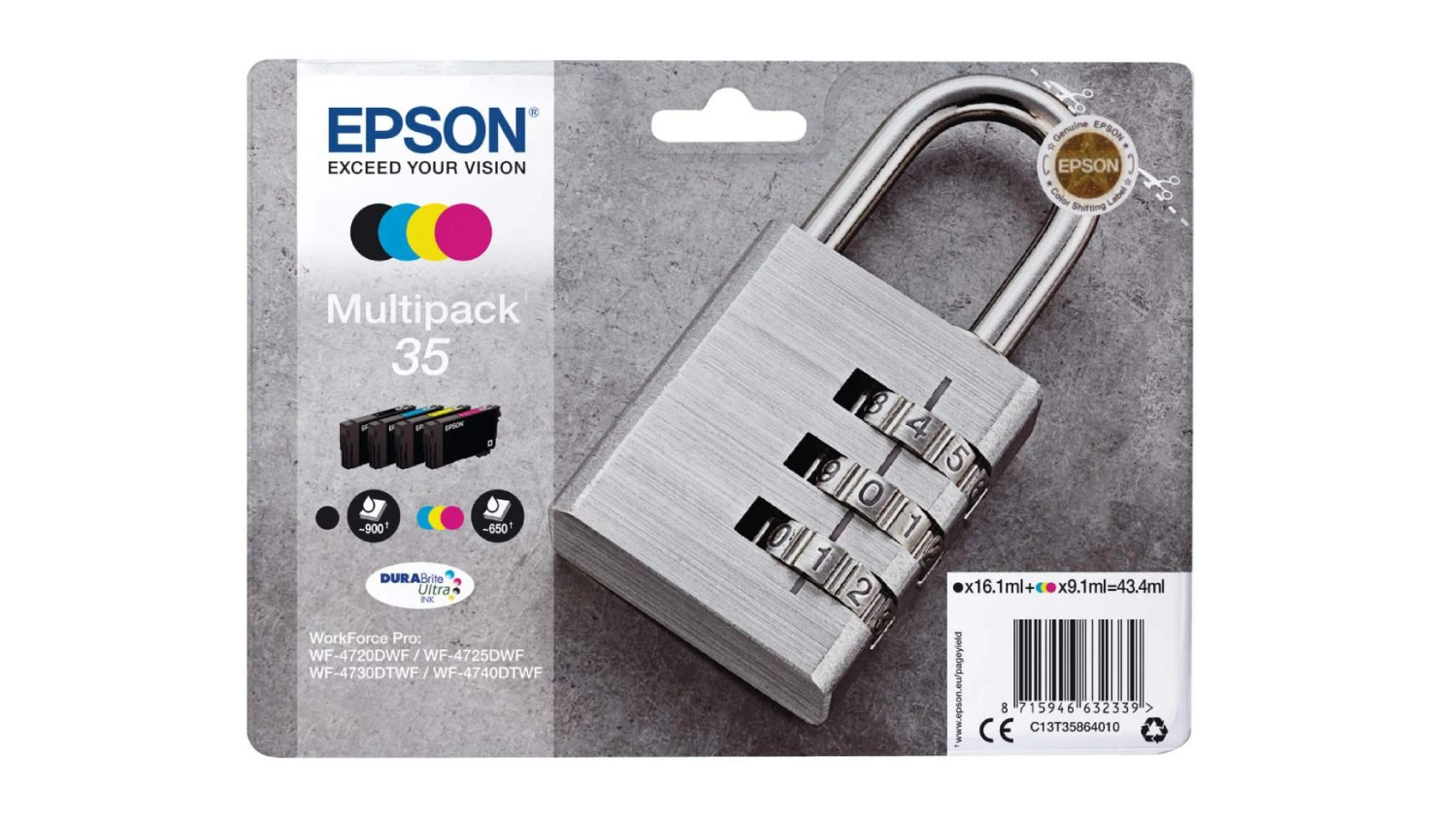 Epson Multipack encre CMYBK T358640 WF-4720/4725DWF 4-color