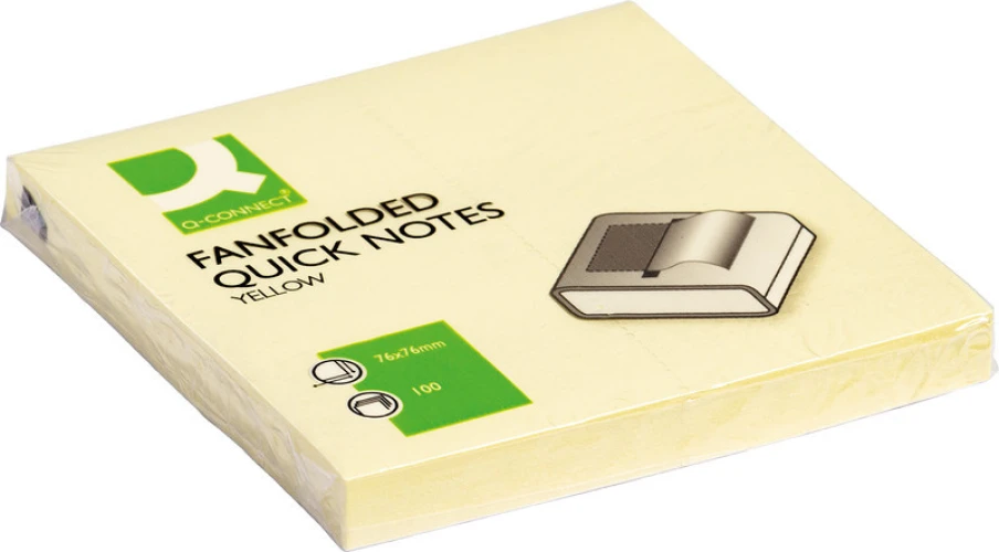 Q-CONNECT Notes adhésives Z Fanfolded 100 feuilles