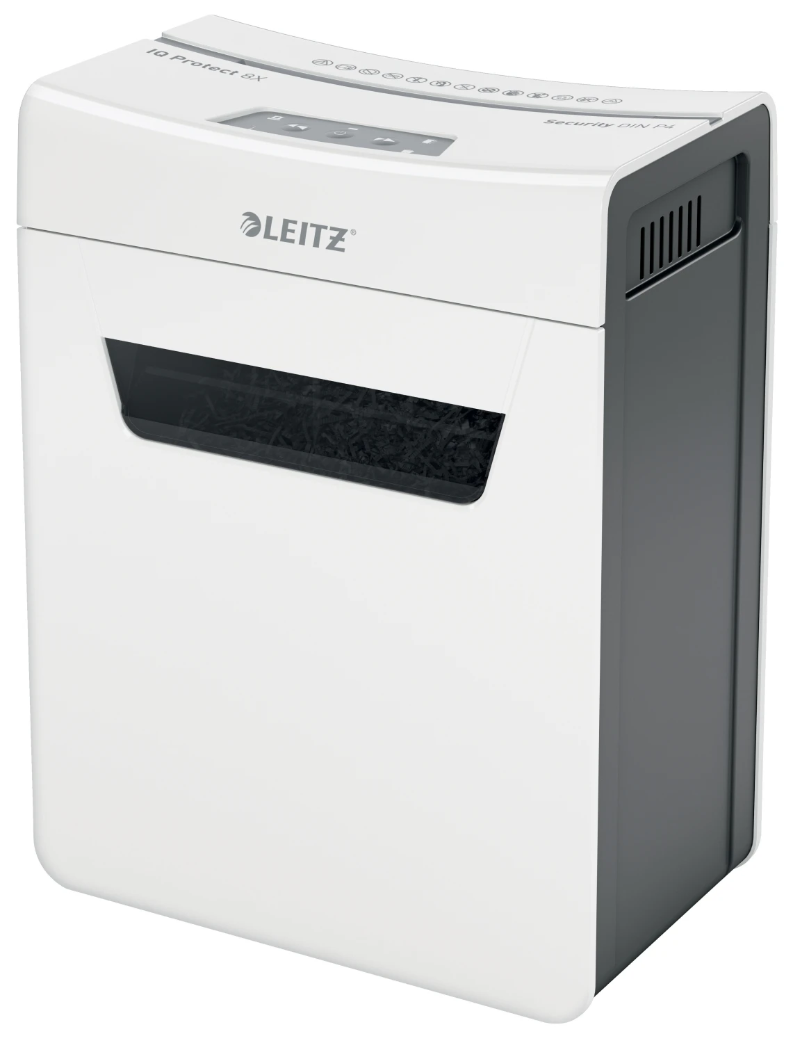 LEITZ Aktenvernichter IQ Protect 8X, P-4, 14lt