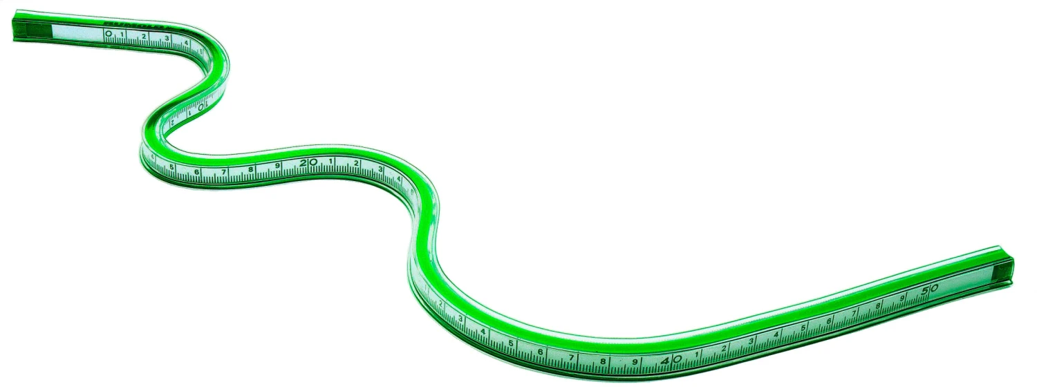 RUMOLD Flexibler Kurvenlineal 50 cm, mit Teilung