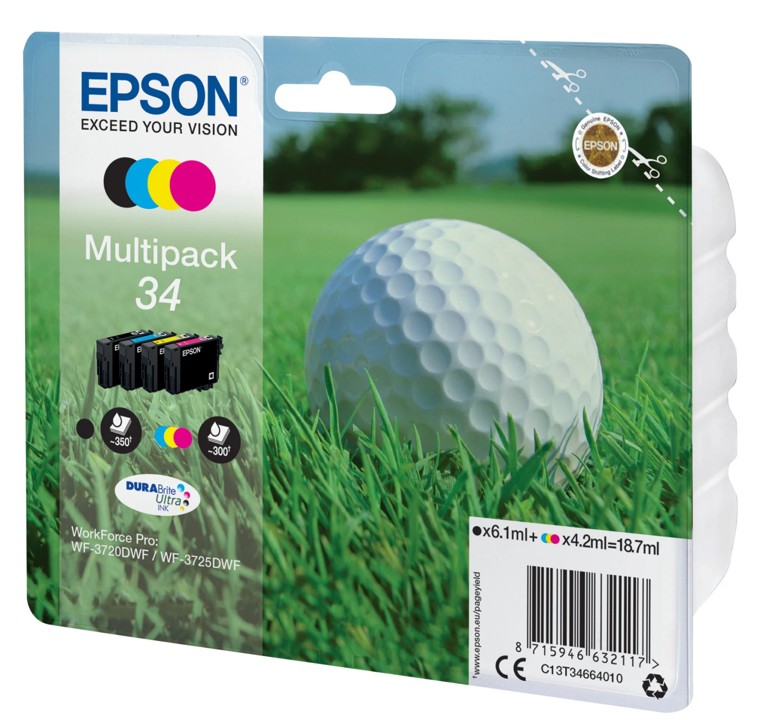 EPSON 34 Multipack Cartouches d'encre 4-colour BCMY