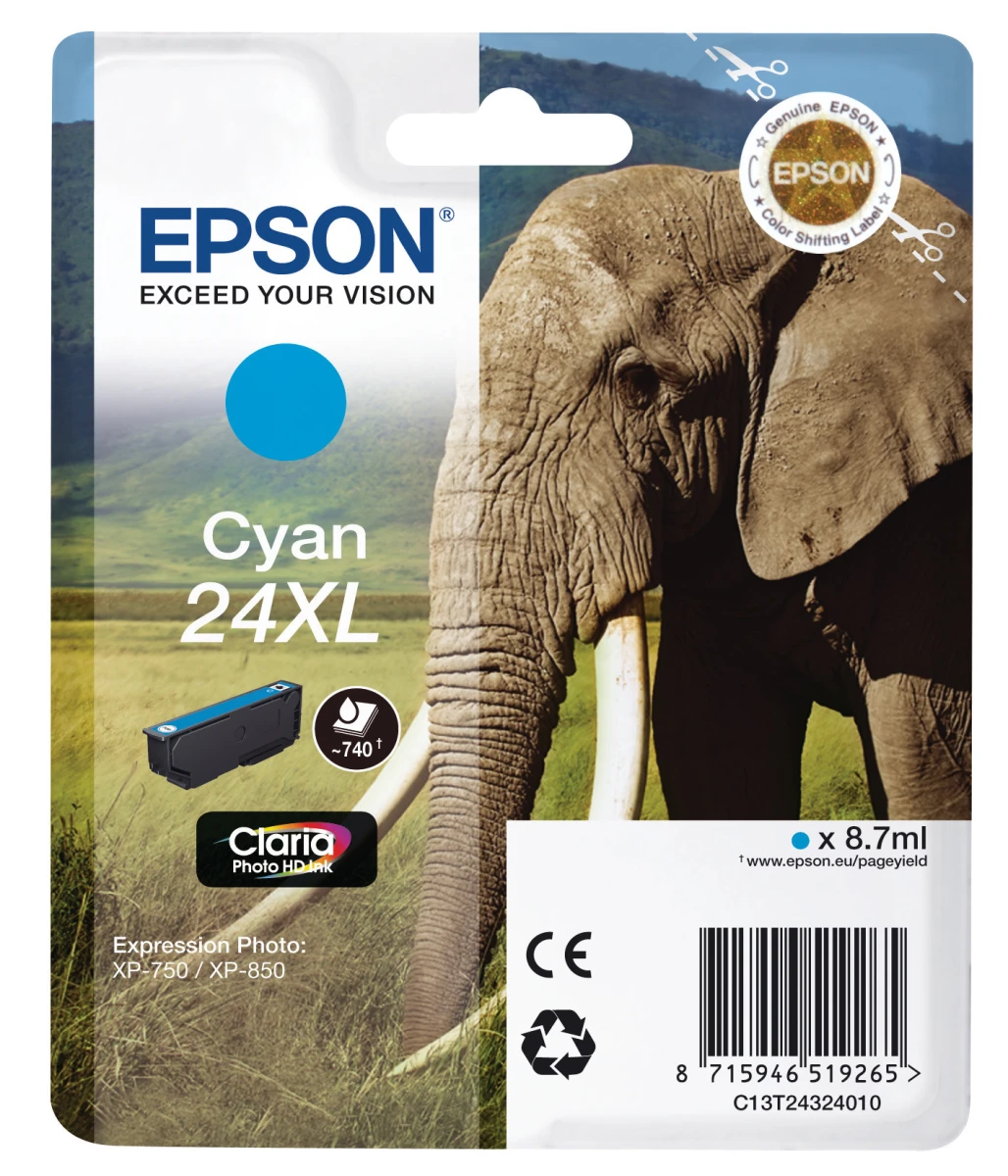 EPSON 24XL Cartouche d'encre cyan