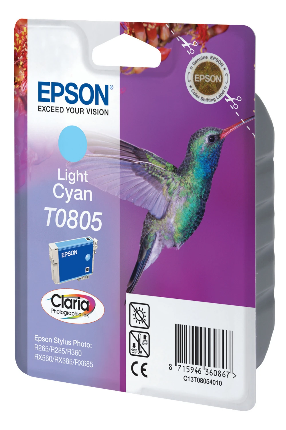 EPSON T0805 Tintenpatrone cyan hell