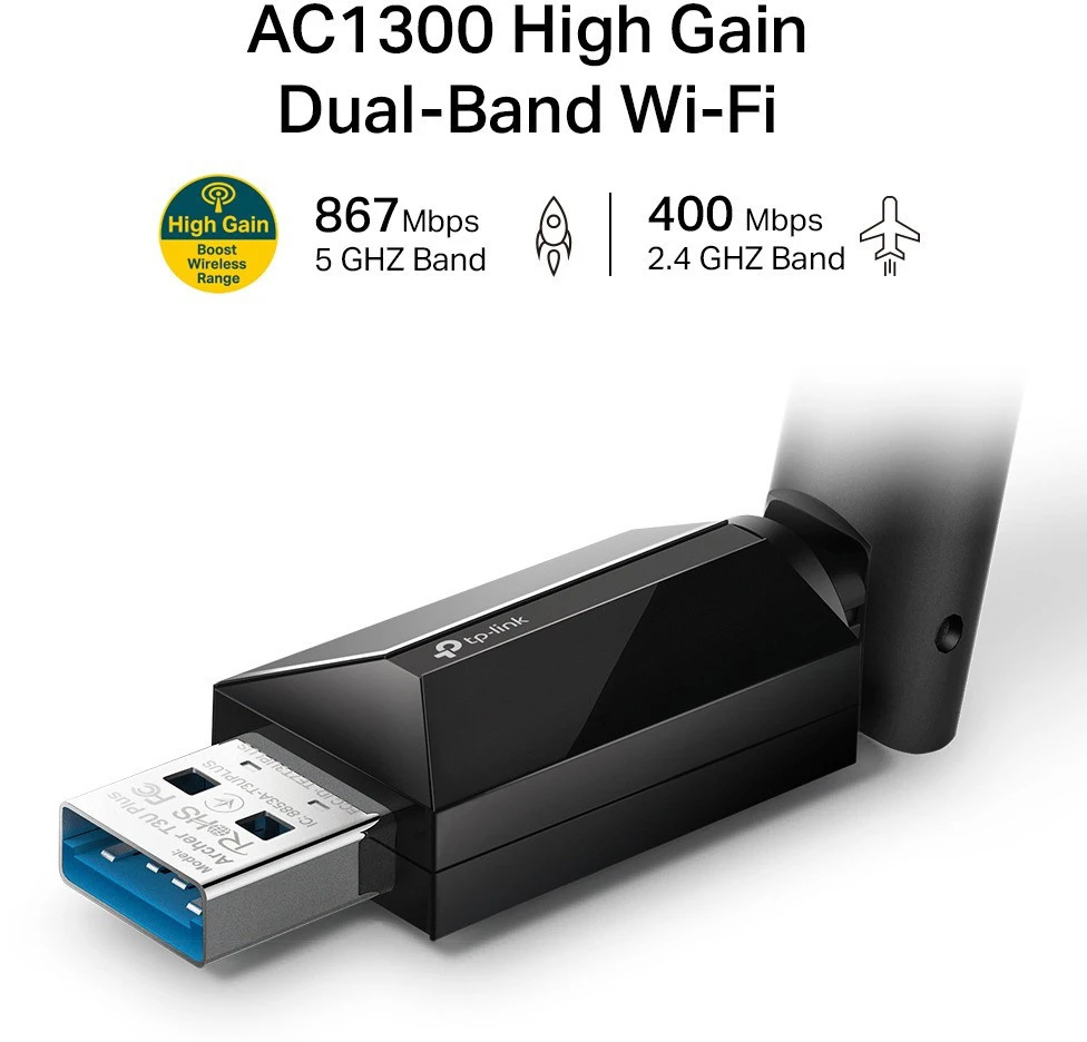 TP-LINK Archer T3U Plus AC 1300 USB WLAN-Adapter