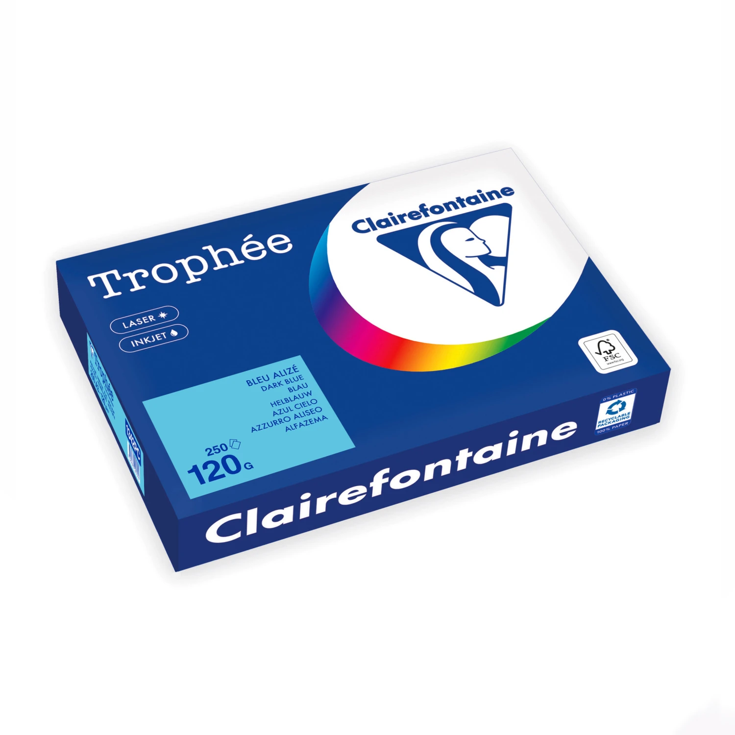 CLAIREFONTAINE Kopierpapier Trophée Pastell A3, 120 g/m², 250 Blatt
