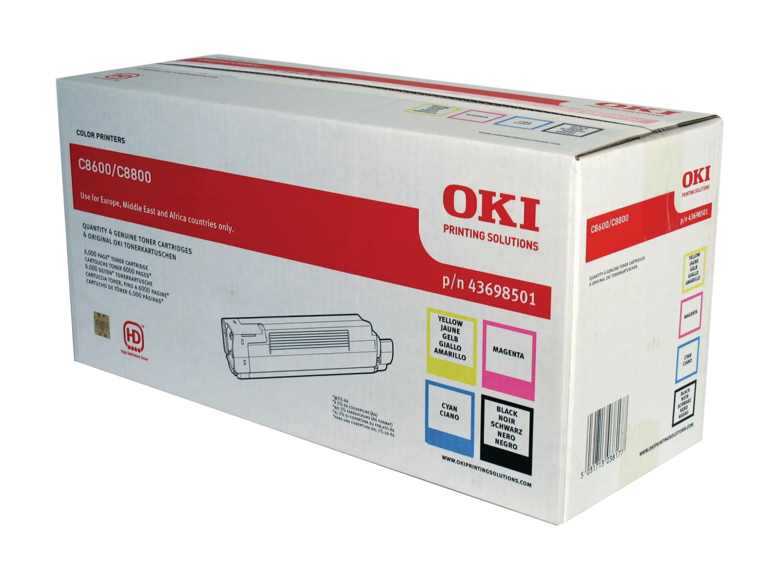OKI 43698501 Cartouches toner noir & CMY