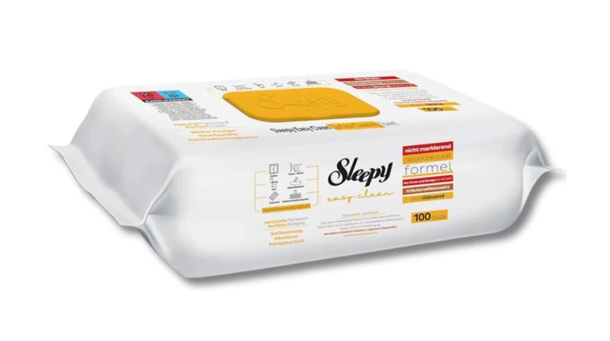 SLEEPY Lingettes nettoyantes pour surfaces Easy Clean 100 lingettes