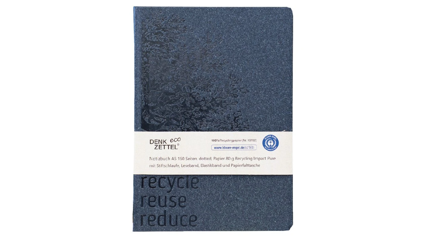 DENKZETTEL® Carnet de notes Eco - A5 - Ange bleu
