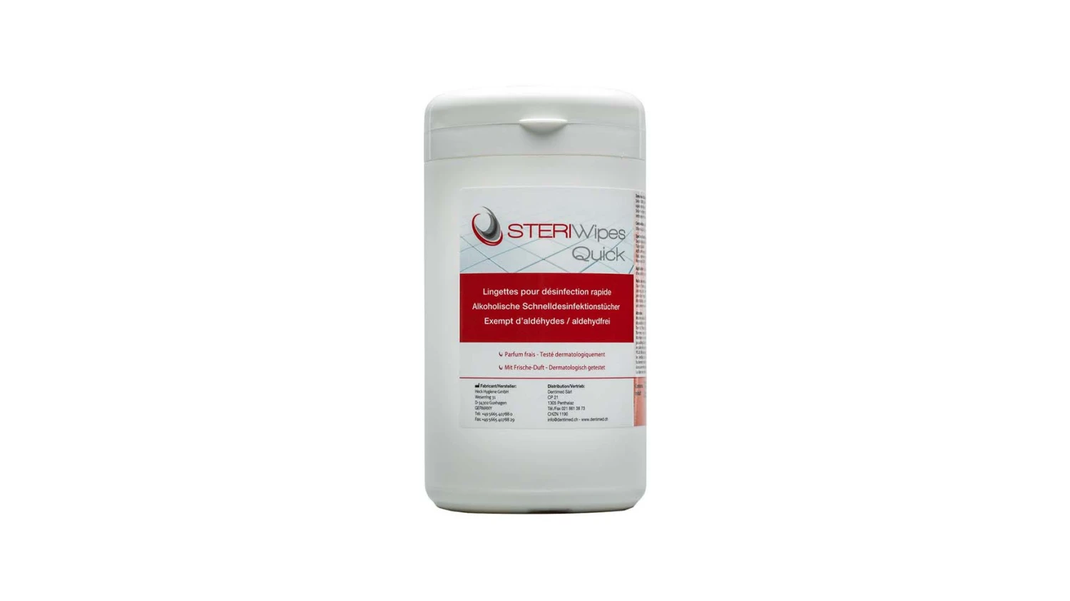 DENTIMED Lingettes désinfectantes pour surfaces Steriwipes Quick 12 boîtes