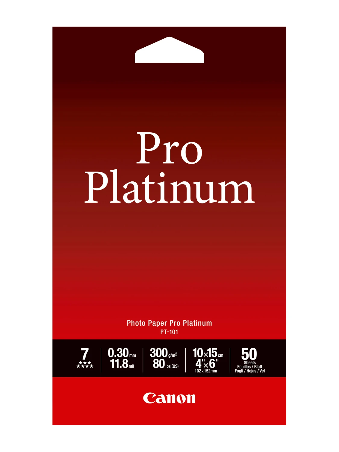 CANON Pro Platinum Photo Pap.10x15cm