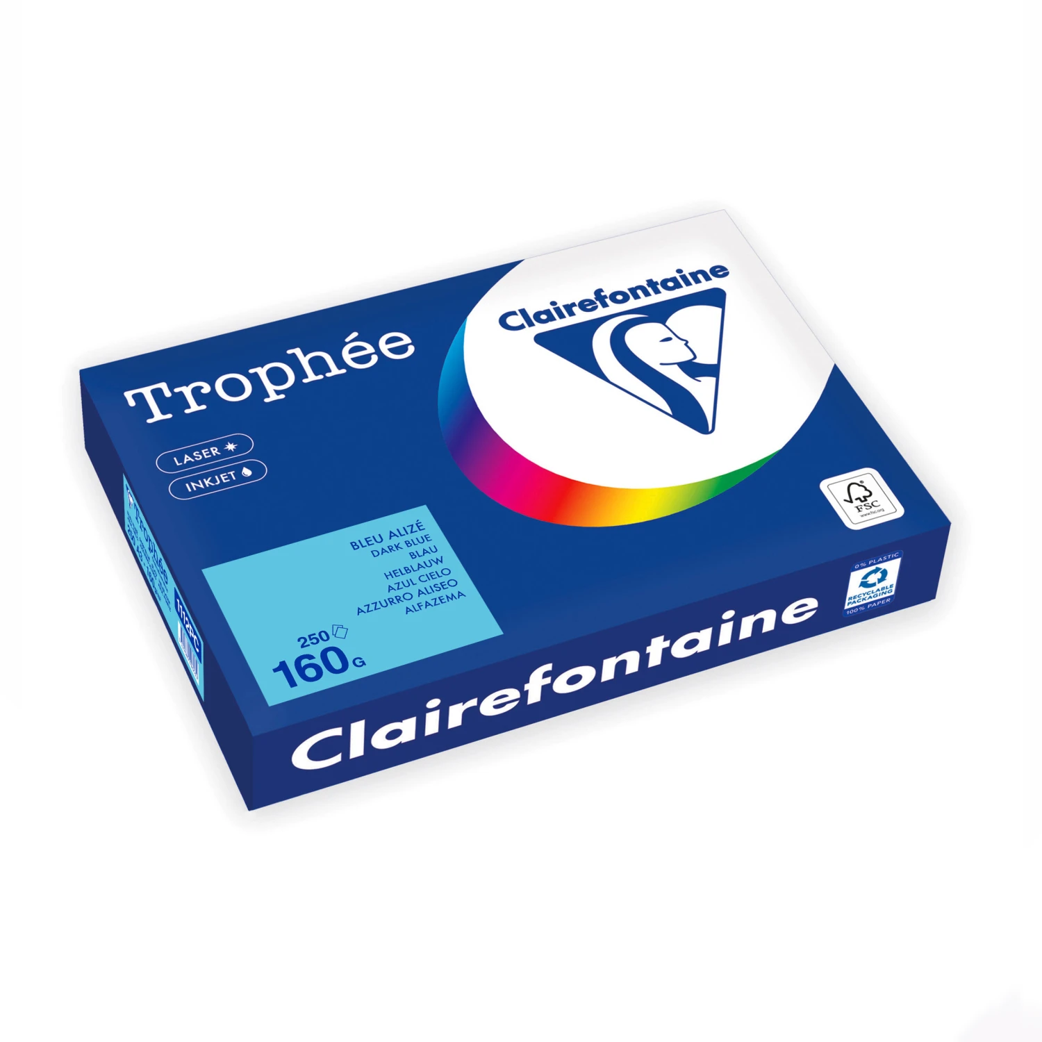 CLAIREFONTAINE Kopierpapier Trophée Pastell A3, 160 g/m², 250 Blatt