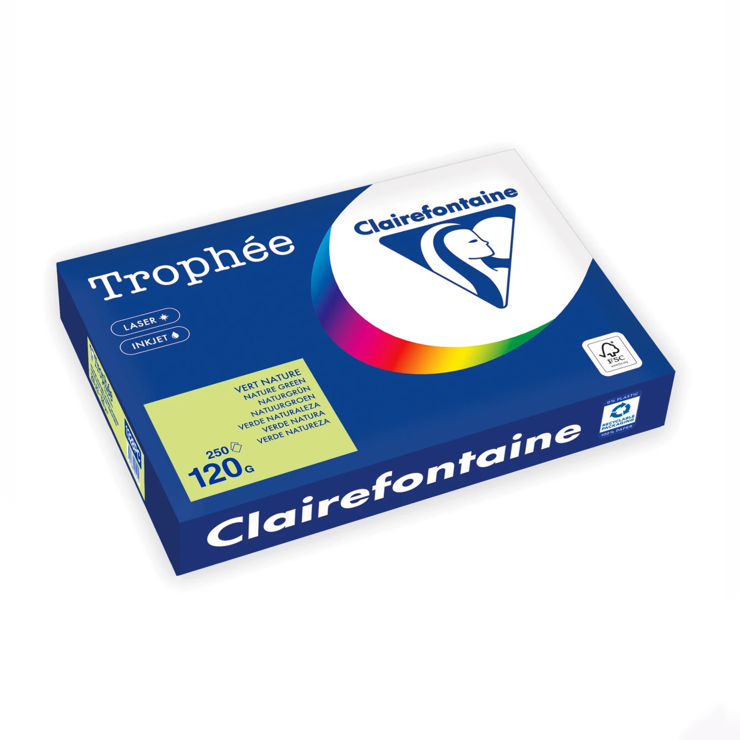 CLAIREFONTAINE Papier à copier Trophée Pastel A3, 120 g/m², 250 feuilles