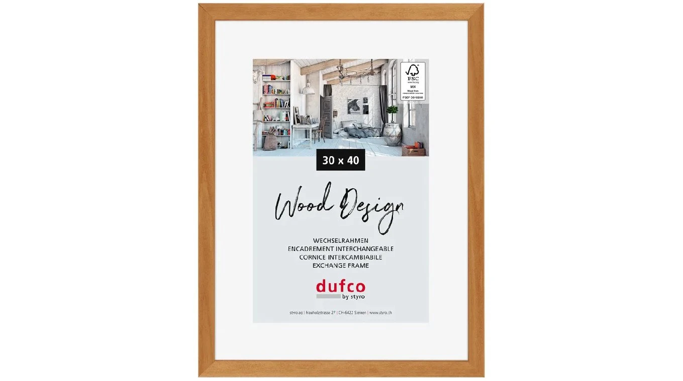 DUFCO "Toronto" Cadre photo en bois massif 30 x 40 cm