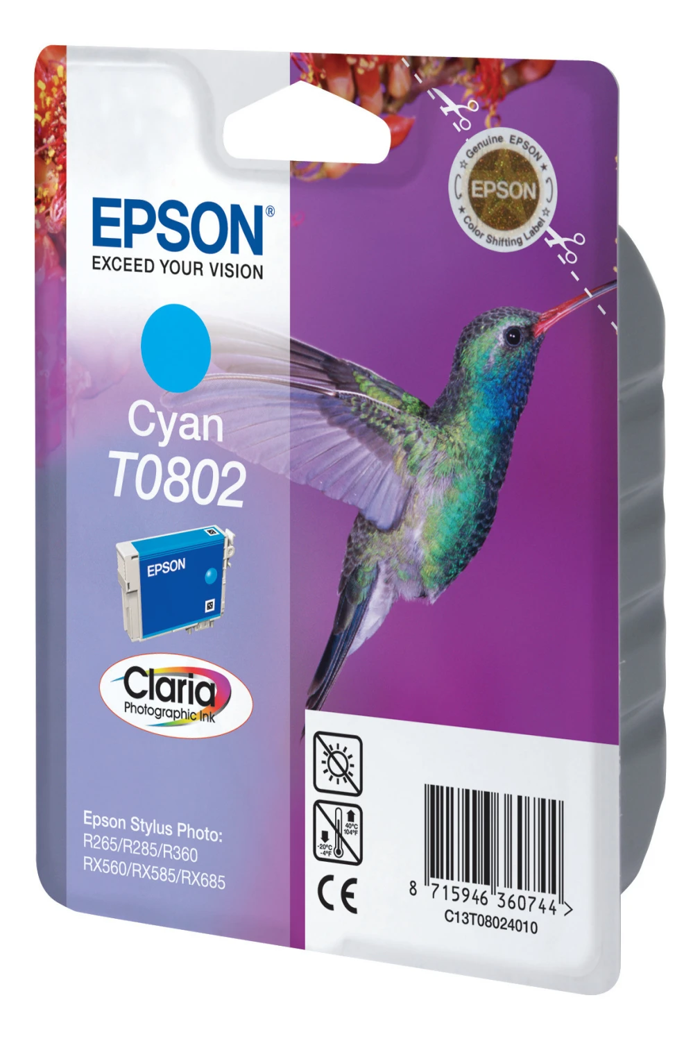 EPSON T0802 Tintenpatrone cyan