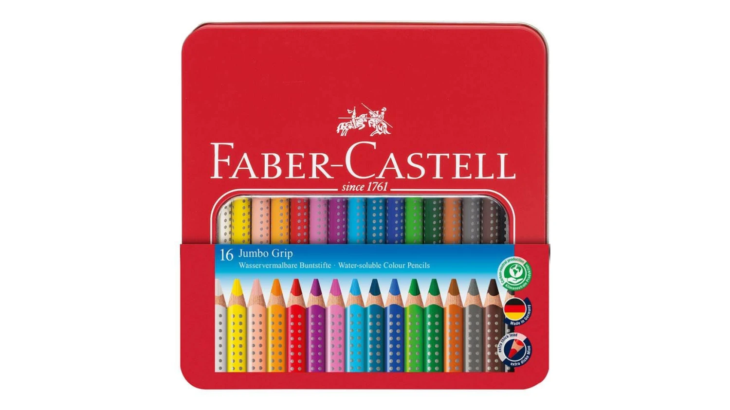 FABER-CASTELL Farbstifte Jumbo Grip 16 Farben