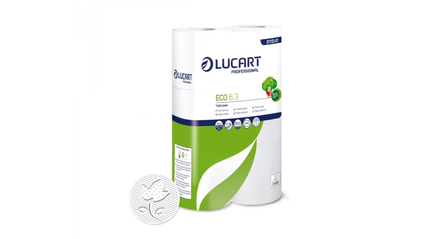 LUCART Papier toilette Eco 3 couches, 30 rouleaux