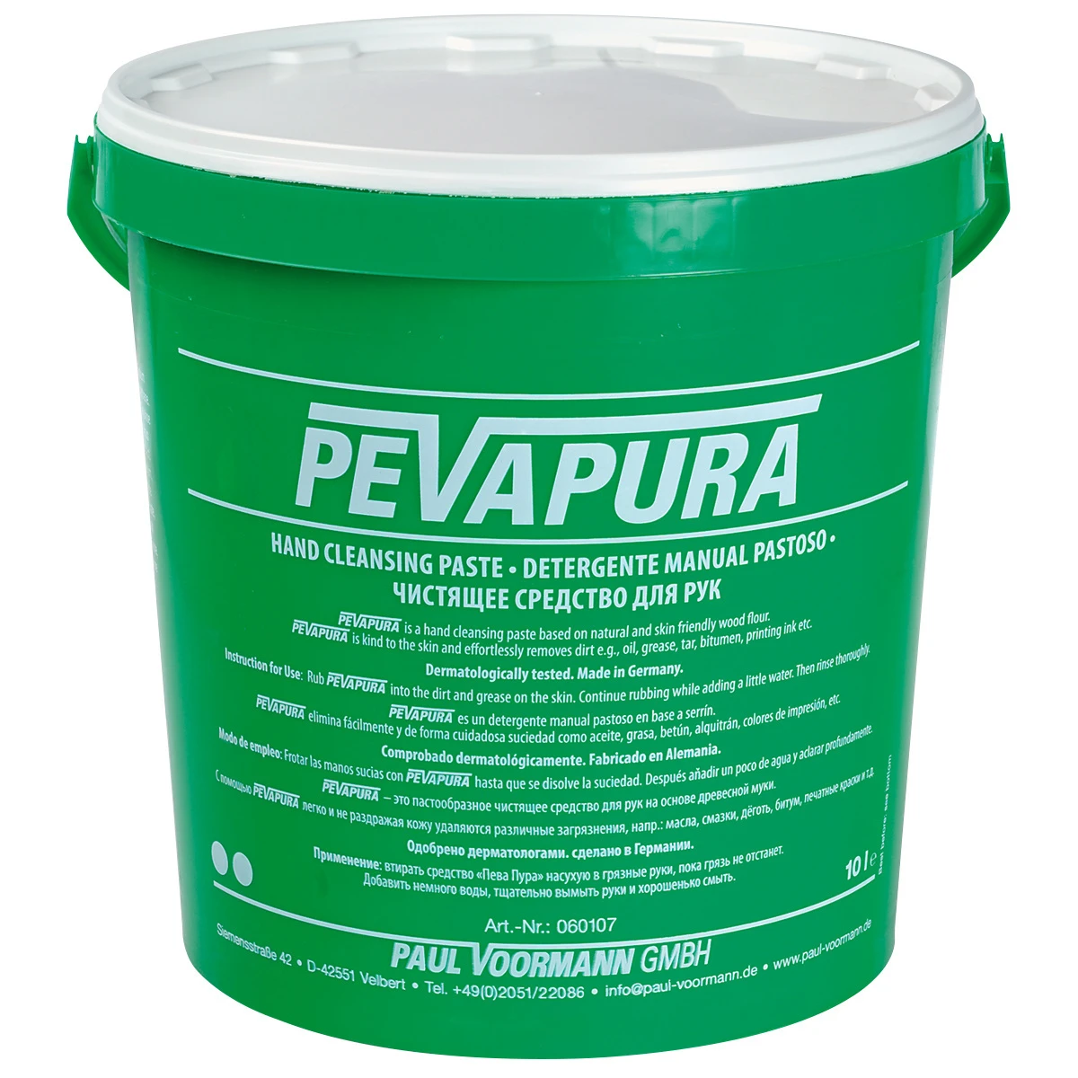 PEVAPURA Pâte de lavage pour les mains 10 L