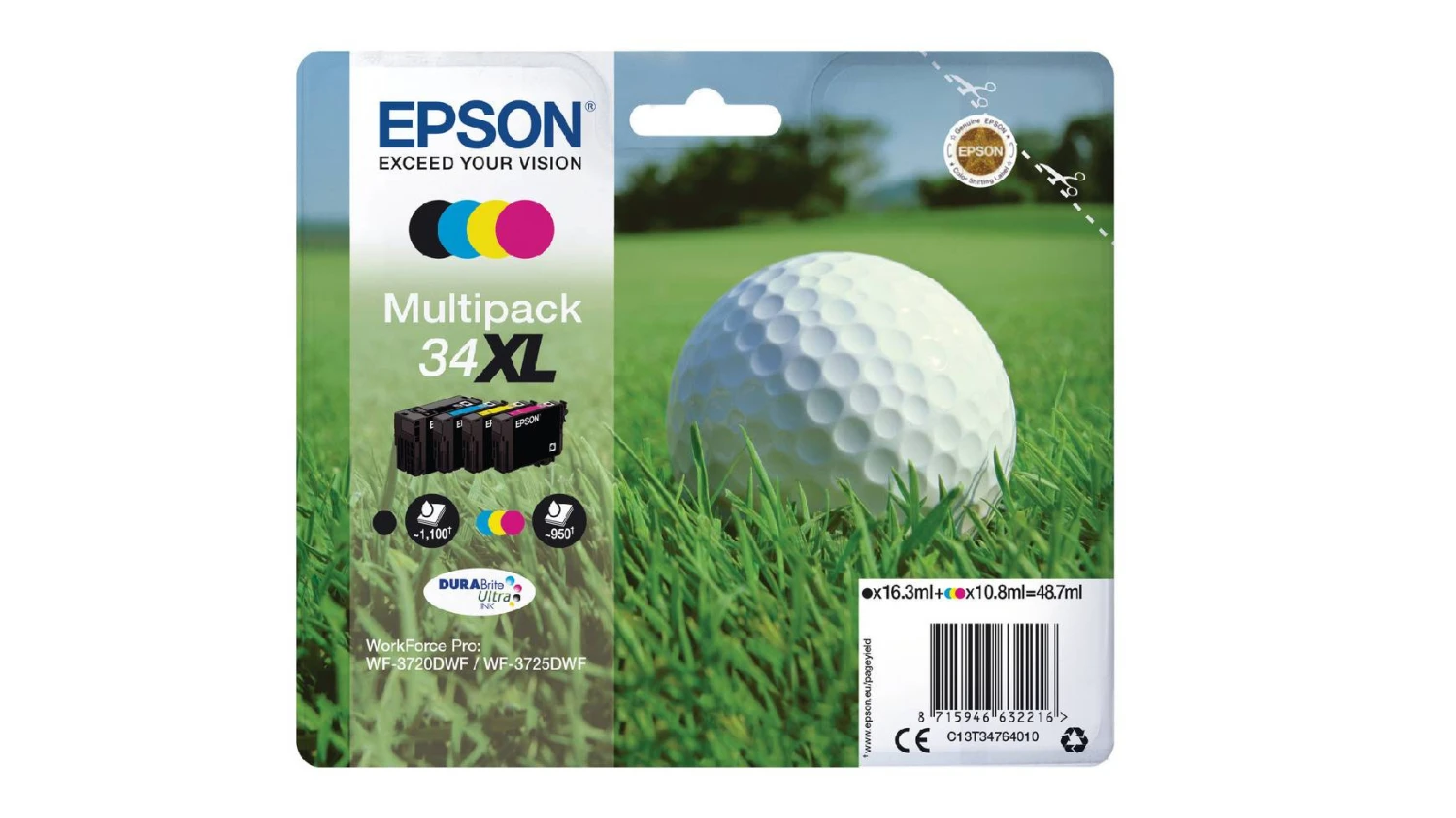 EPSON 34XL Multipack Cartouche d'encre CMYBK