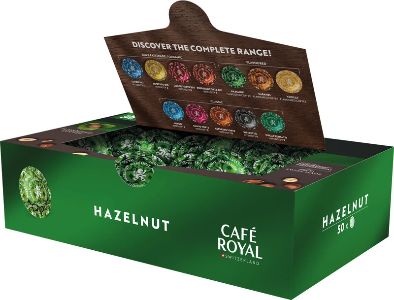 CAFÉ ROYAL Dosettes Professional Hazelnut 50 pièces