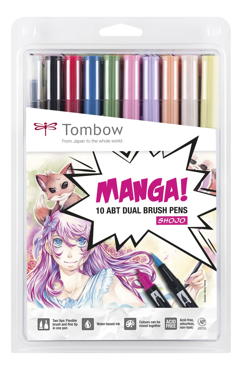 TOMBOW Manga-Set Shojo