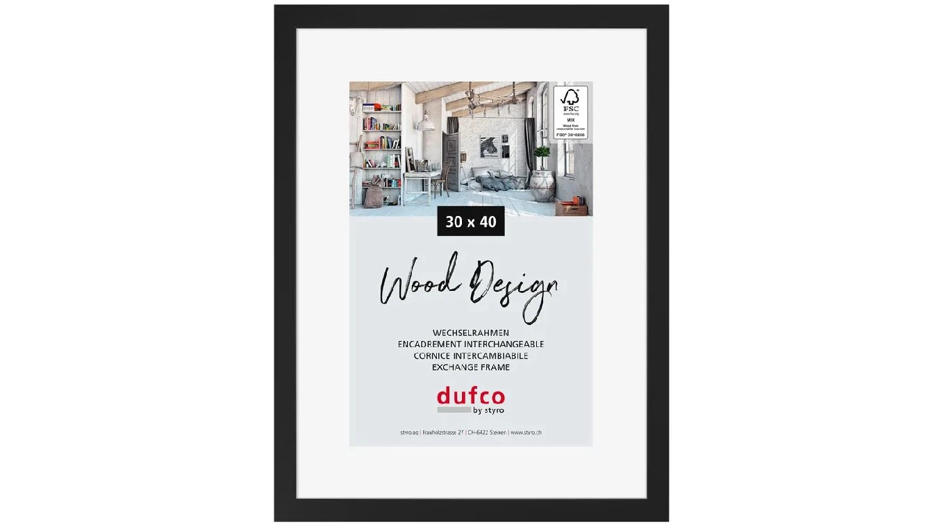 DUFCO "Toronto" Cadre photo en bois massif 30 x 40 cm