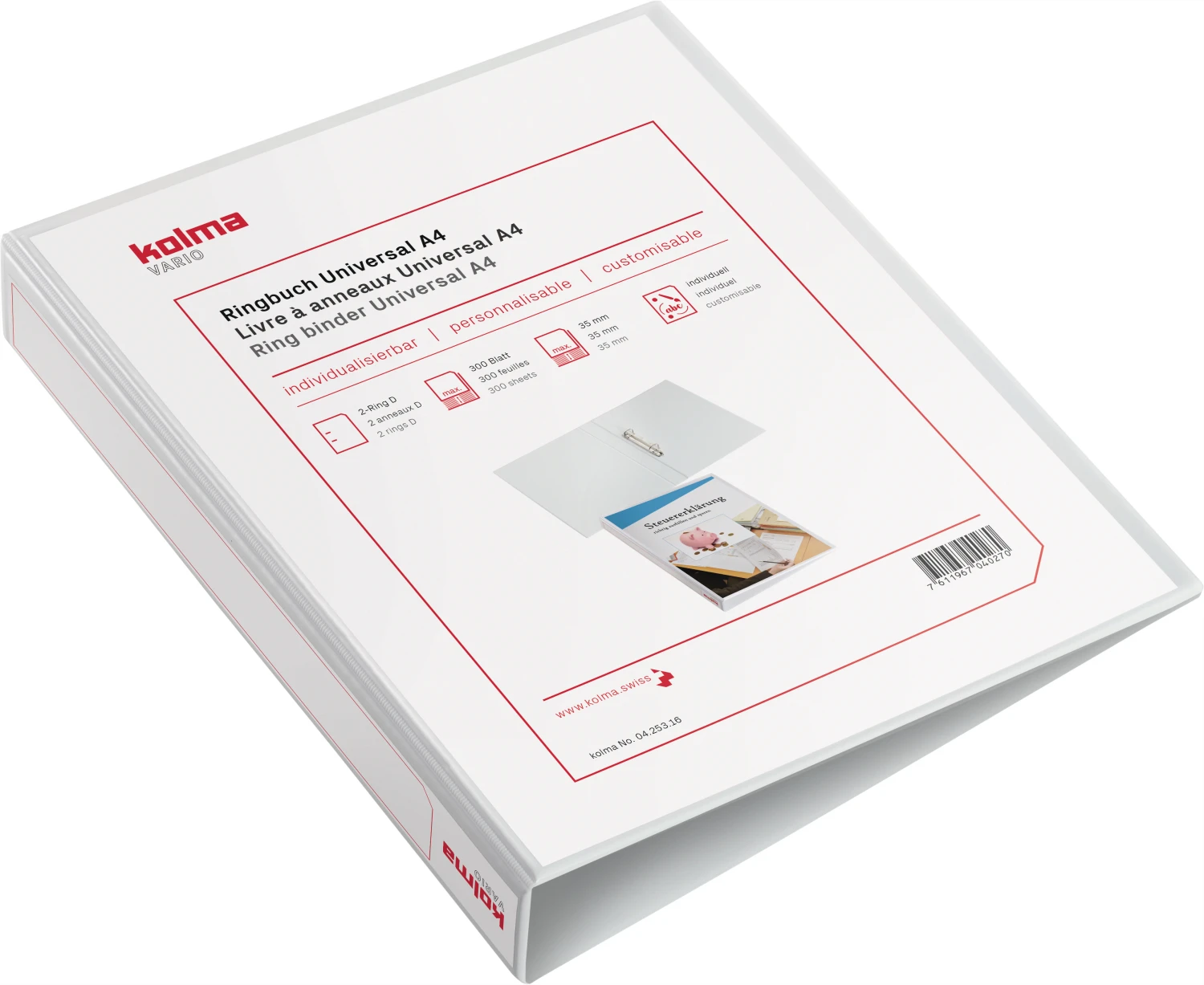 KOLMA Classeur à anneaux Vario Univer.A4