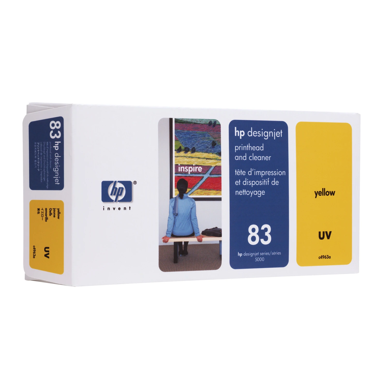 HP 83 Original Tête d'impression + Nettoyeur jaune