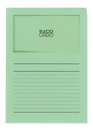 ELCO Ordo Classico mit Linien, grün, Pack à 100 Stück