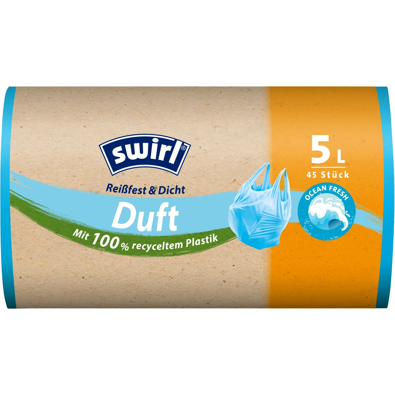 SWIRL Duft-Müllbeutel Ocean 5 L, 45 Stück