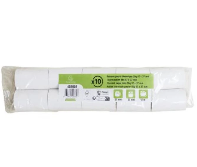 EXACOMPTA Rouleaux thermiques 57 mm x 18 m, 10 pièces