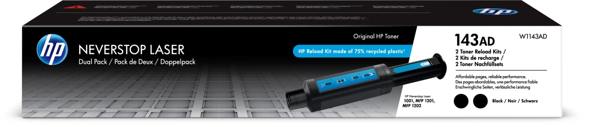 HP Toner Nachfüllset 143A schwarz