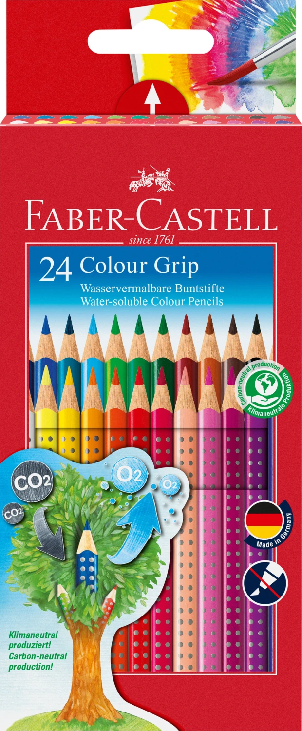 FABER-CASTELL Farbstifte Colour GRIP 24 Farben
