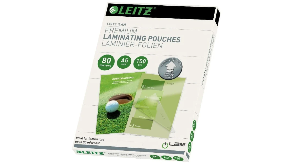 LEITZ Pochette à plastifier A5 brillant, 80my, 100 pcs.
