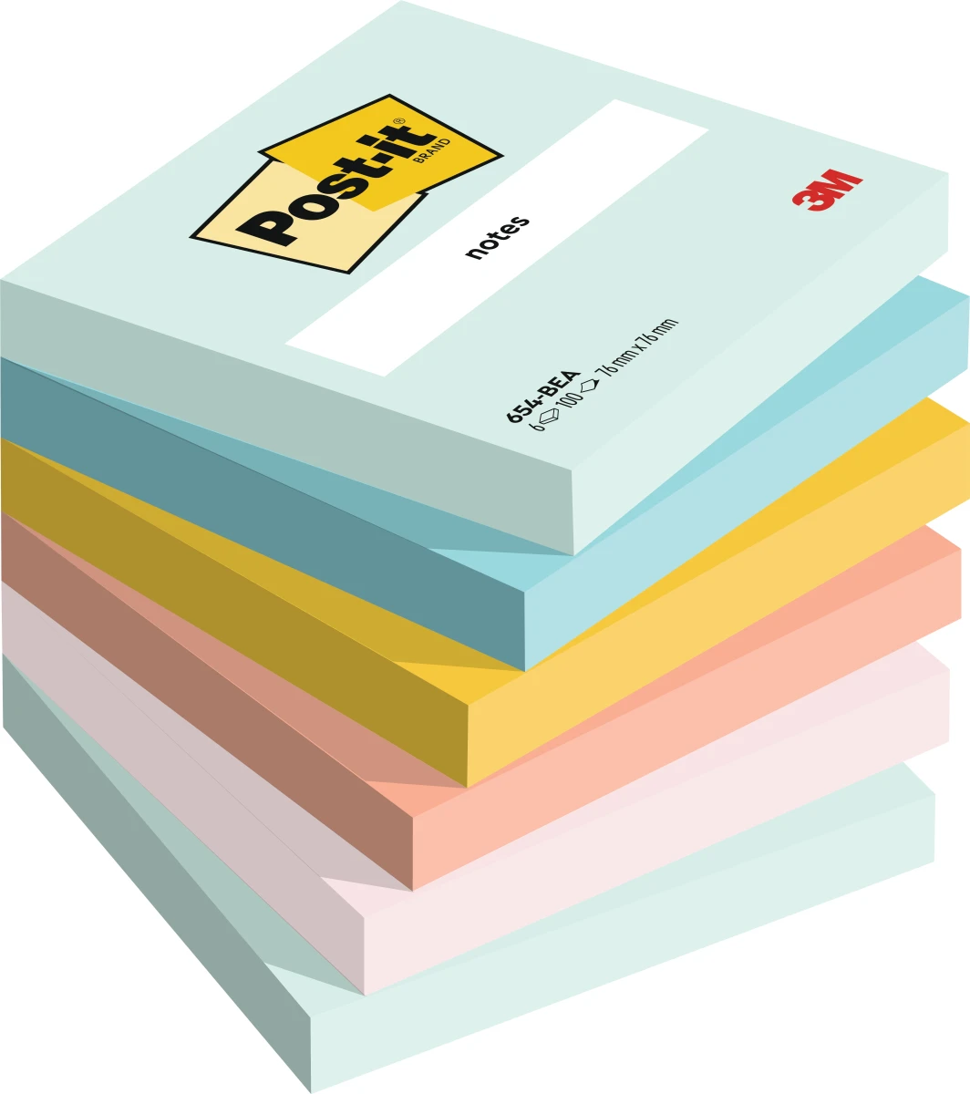 POST-IT Notes adhésives Beachside Collection 6 x 100 feuilles