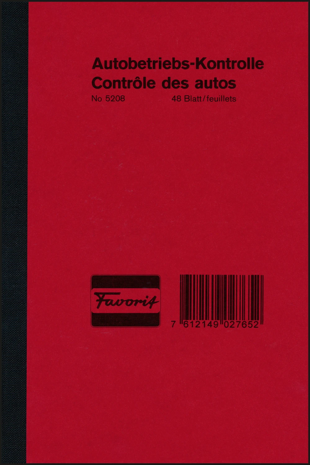FAVORIT No. 5208 Contrôle frais de voiture, D/F, 48 feuilles