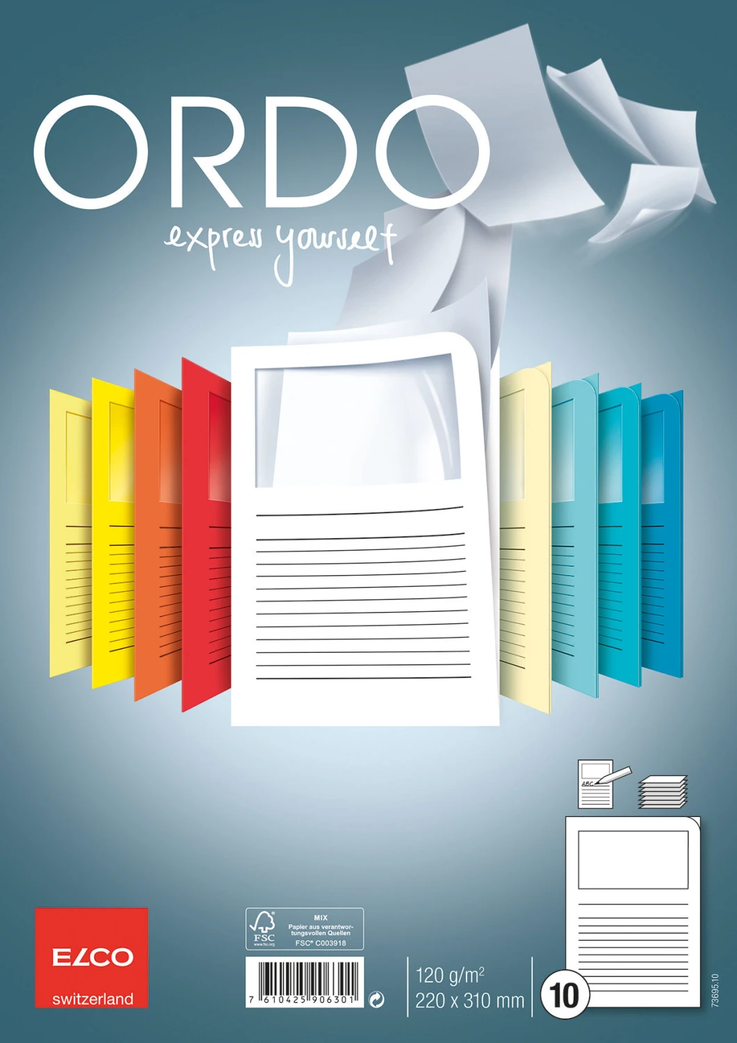 ELCO Organisationsmappen Ordo A4 mit Fenster 10 Stk.