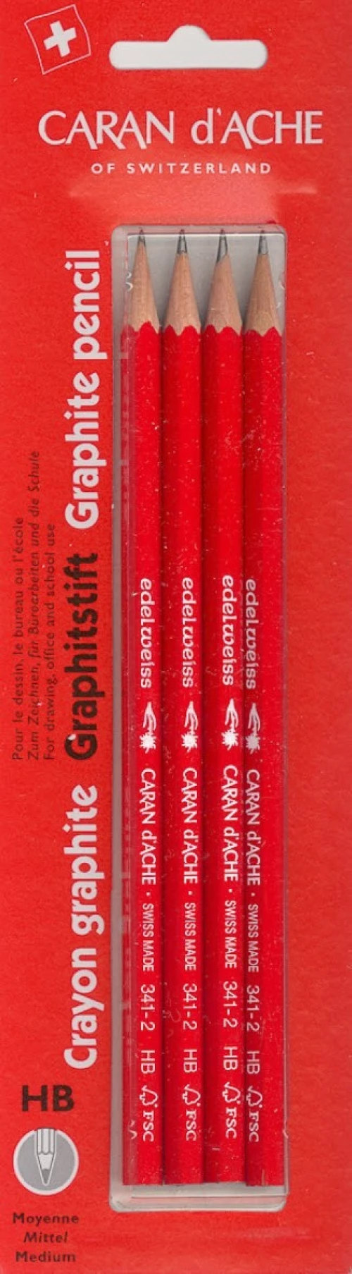 CARAN D'ACHE Schulbleistift Edelweiss HB 4 Stk.