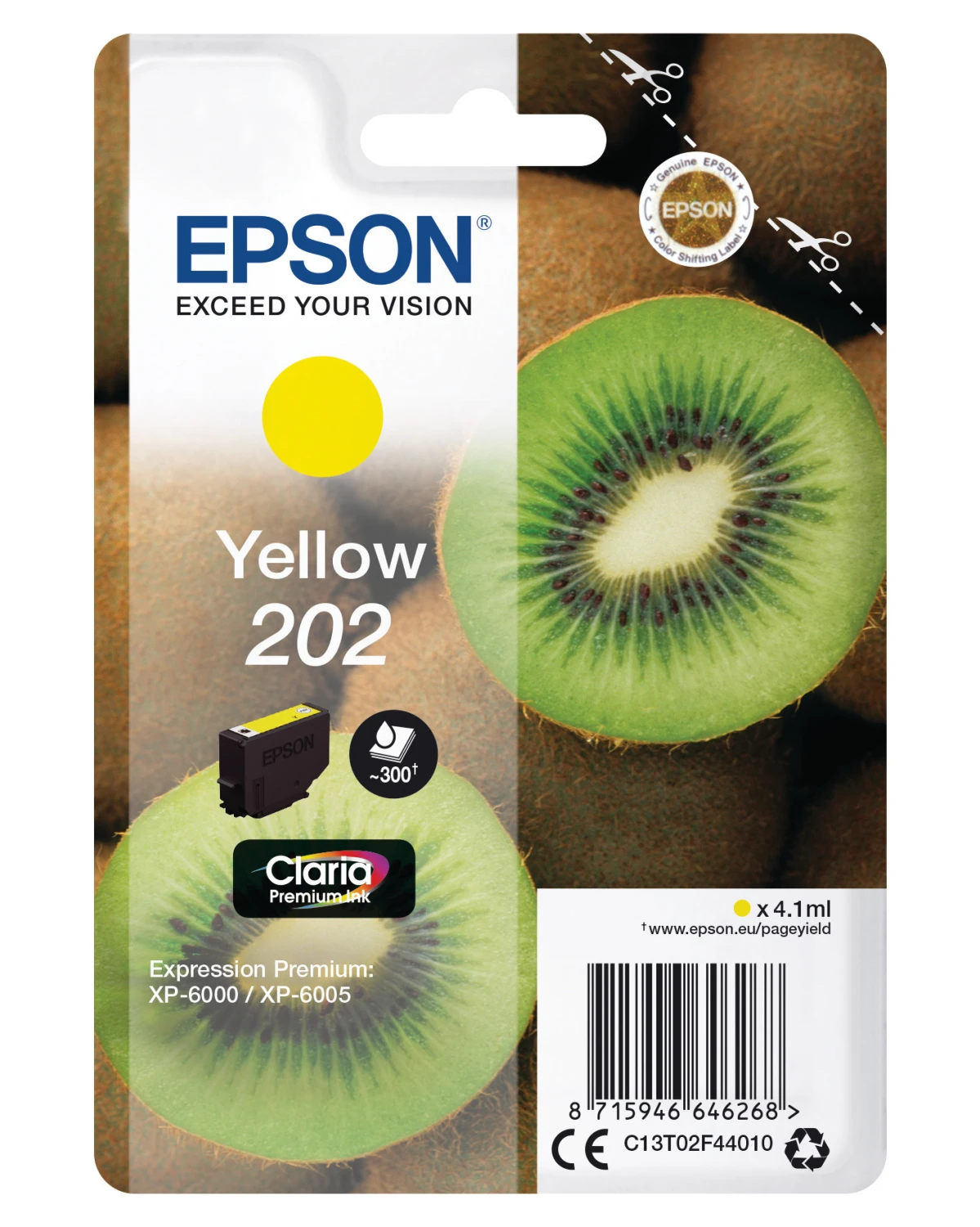 EPSON Tintenpatrone 202 yellow