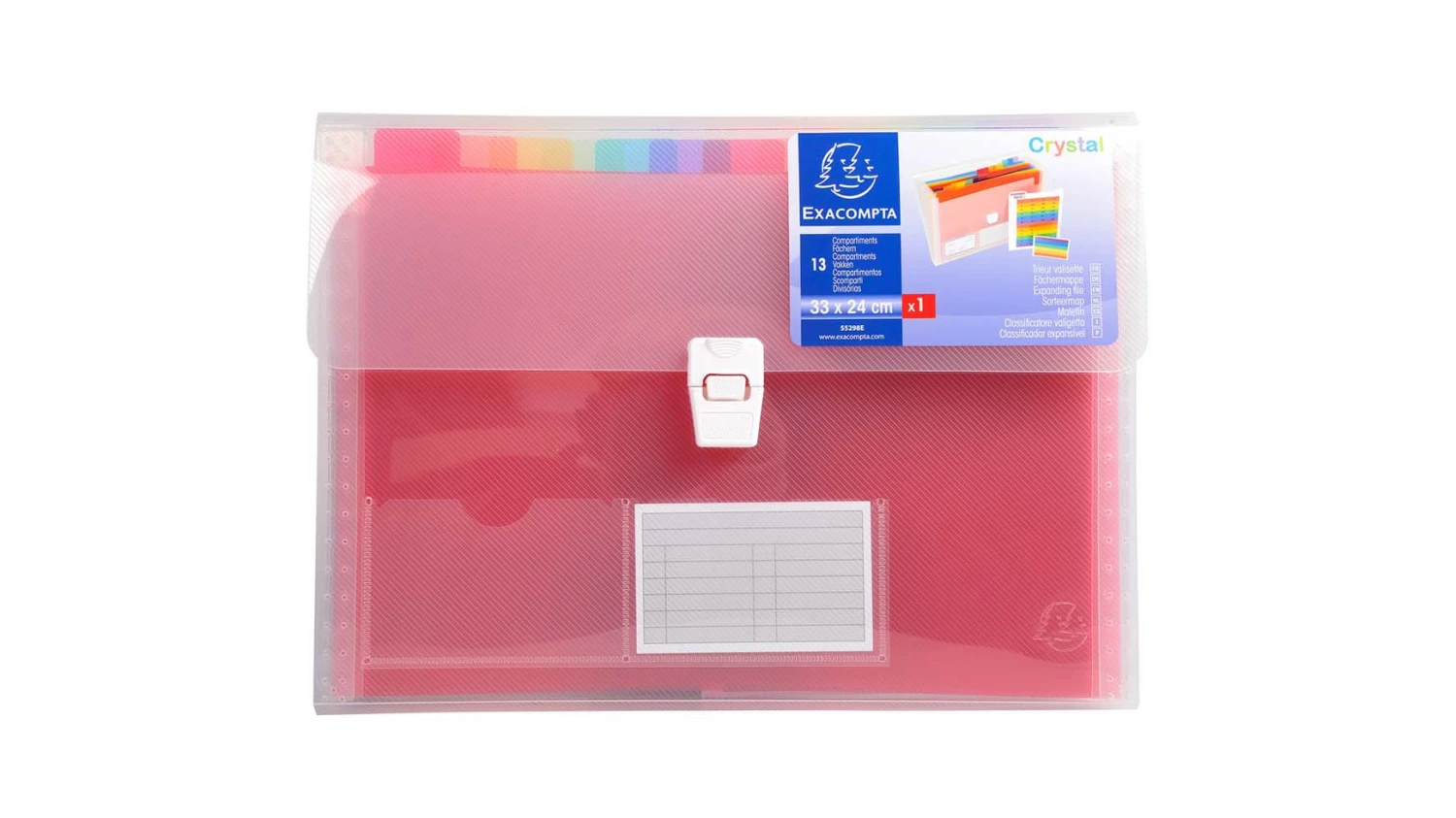 EXACOMPTA porte documents Crystal 13 compartiments