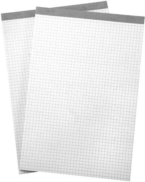BÜROLINE Bloc blanc A4, quadrillé 4 mm, 65 g/m2 (2x)