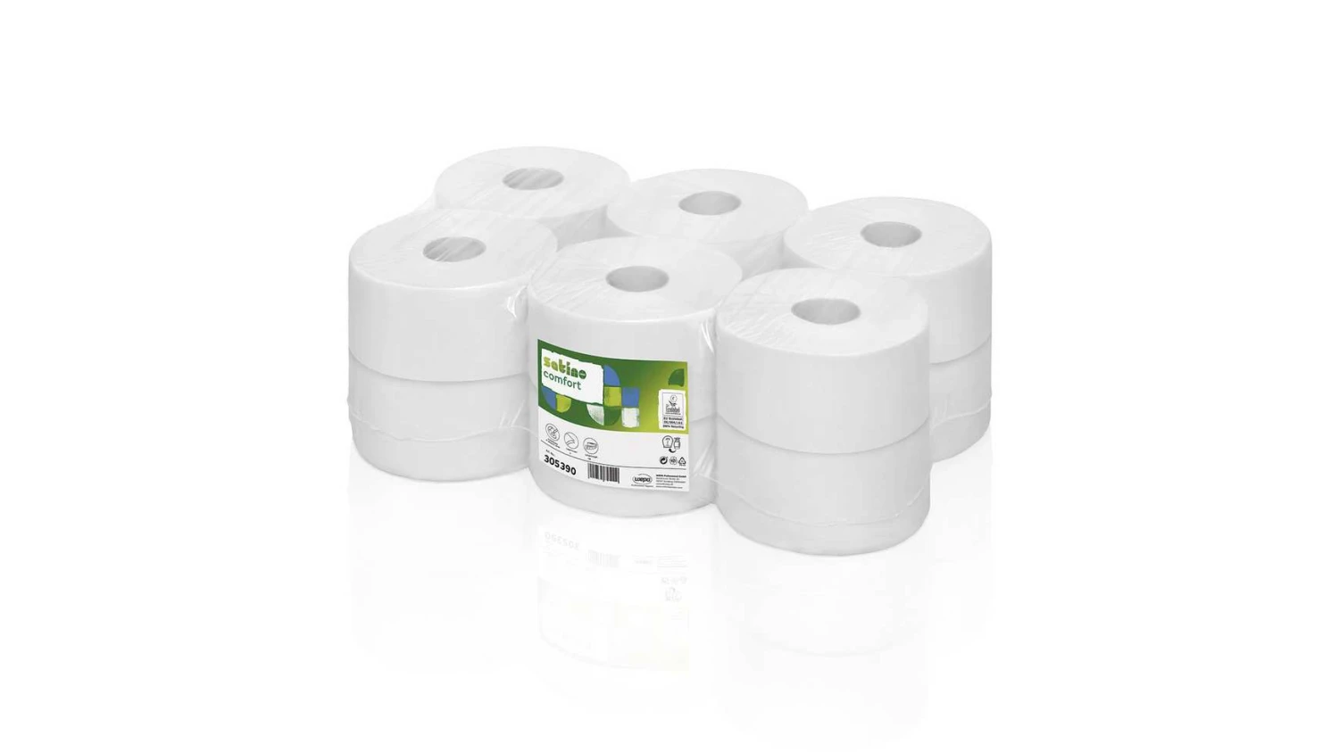 SATINO Papier toilette Comfort Jumbo Mini 2 couches, 12 rouleaux