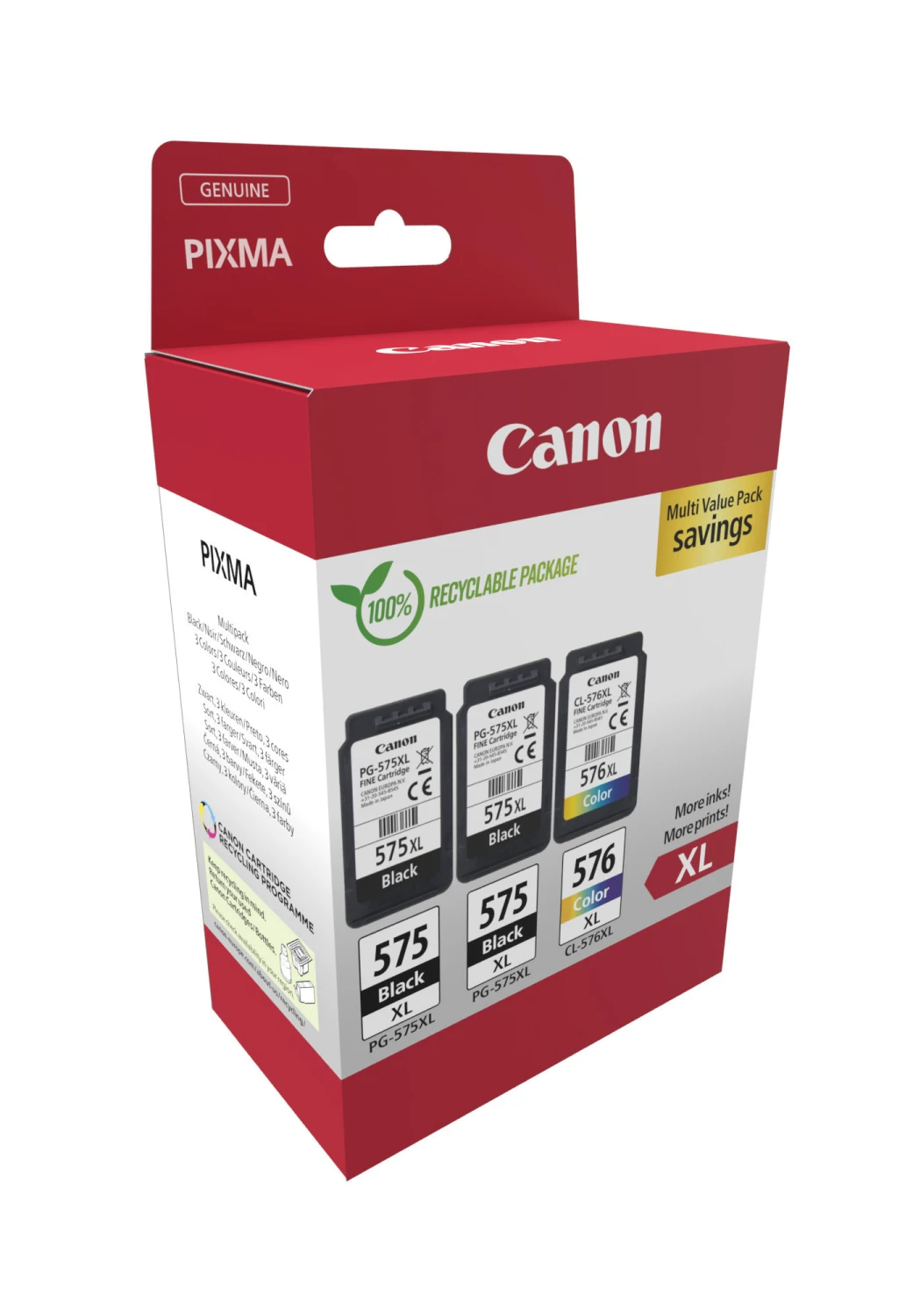 CANON PG-575XLx2/CL-576XL Ink Cartridge, MULTI 5437C004
