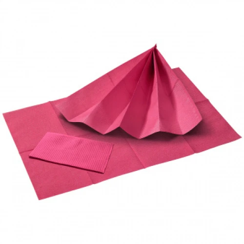 Serviettes pour patients 33 x 45 cm, fuchsia, paquet de 50 pièces