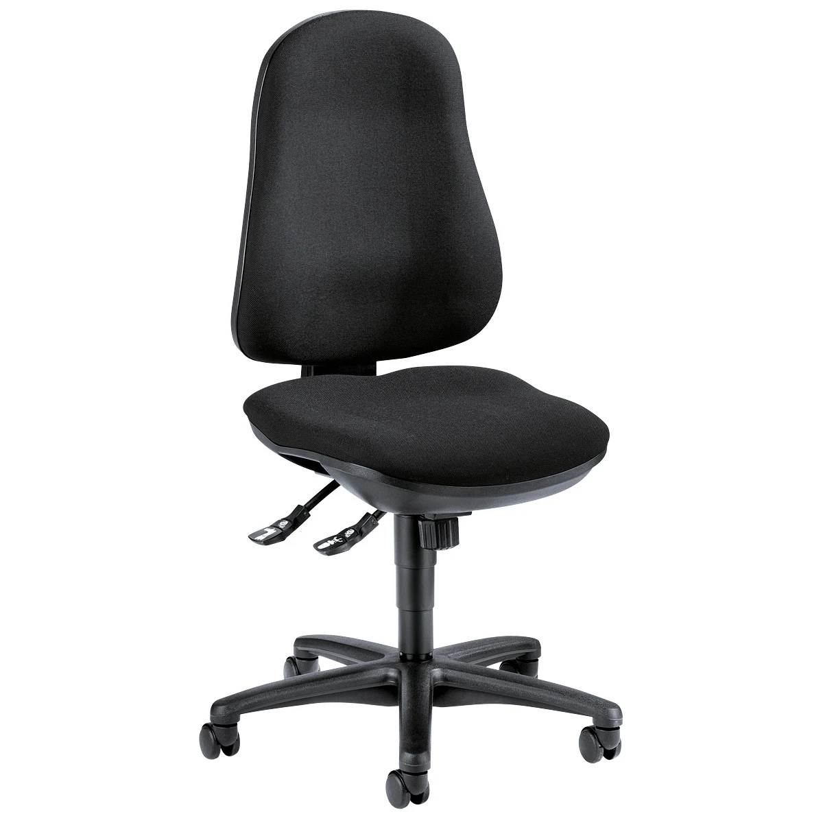 Chaise de bureau Comfort sans accoudoir - noir