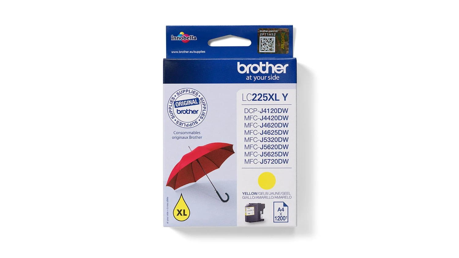 BROTHER LC225XL-Y Cartouche d'encre jaune